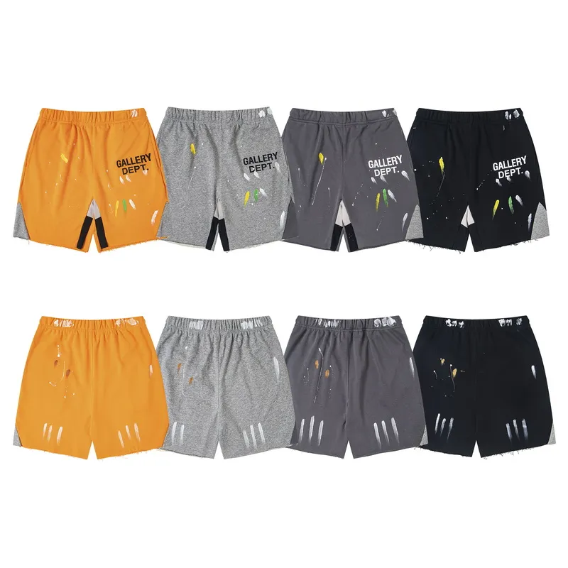 GD01# P144 S-XL Gallery Dept American fashion brand high-quality hand-painted splash-ink stitching casual loose shorts